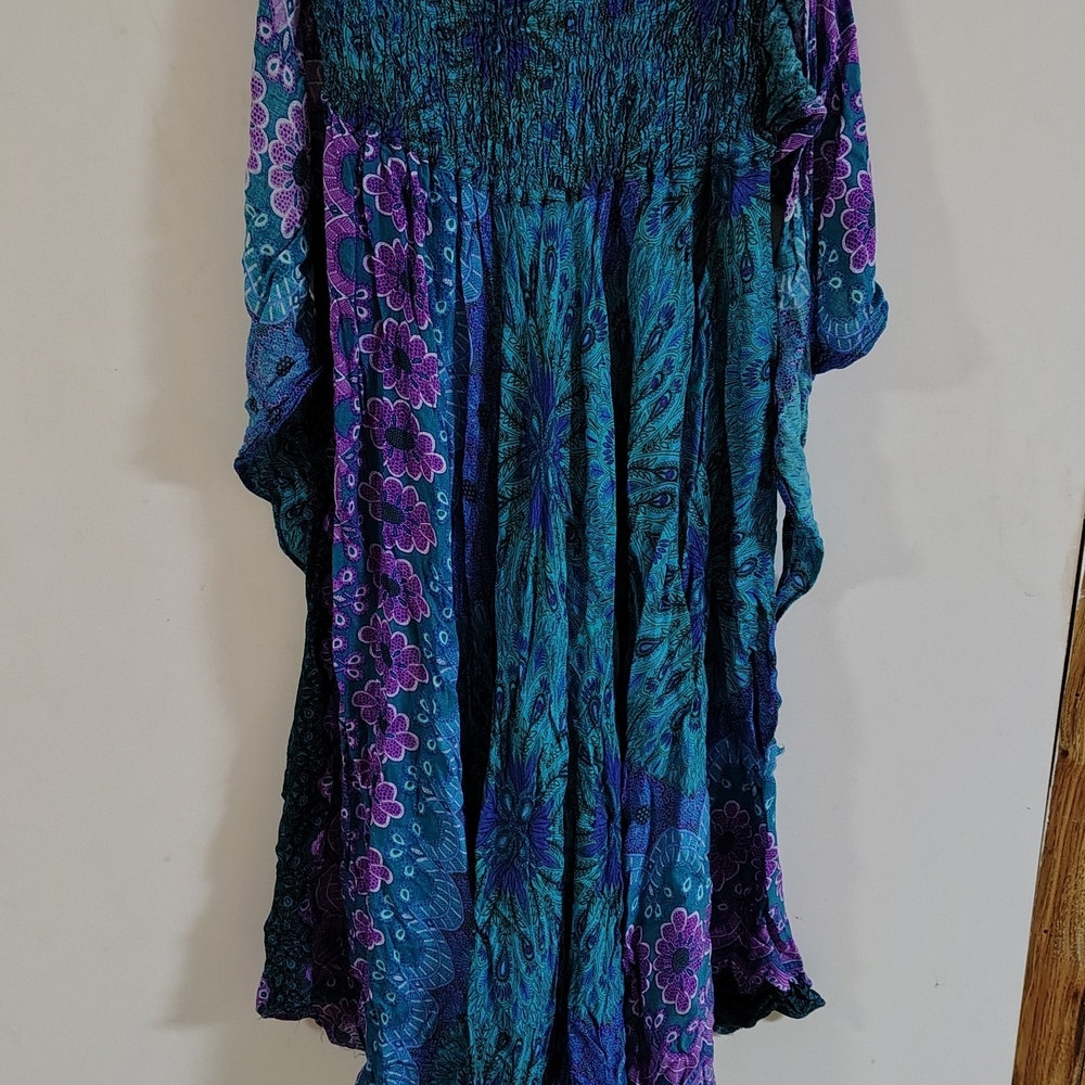 Vibrant Blue and Purple Sundress Or Skirt - Picture 2 of 6